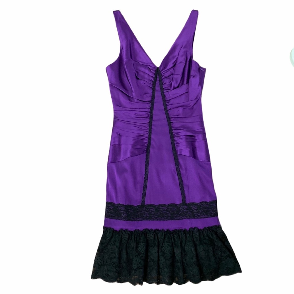 Betsey Johnson Lingerie Inspired Satin/Lace Dress